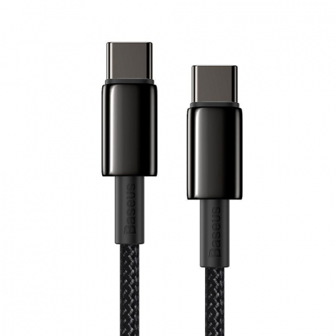 Cablu Baseus Type-C la Type-C PD 5A 100W Tungsten CATWJ-01, 1 m, Negru [3]
