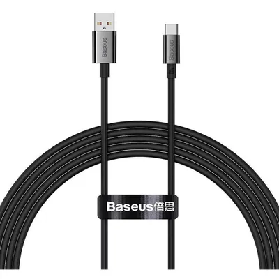 Cabluri - Cablu Baseus USB-A la USB-C, 6A, 100W, Power Delivery – Încărcare Ultra Rapidă și Fiabilitate Extinsă