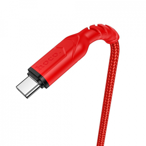 Cablu Hoco USB-A la Type-C QC 3A X59, 1 m, Roșu [1]