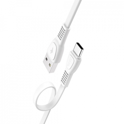 Cabluri - Cablu HOCO X40, USB-A la Type-C, 2.4A, 1m, Alb