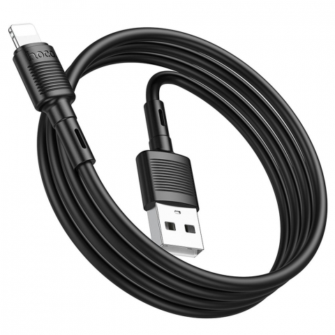 Cablu Hoco X83, USB-A la Lightning, 2.4A, 1m, Negru [1]