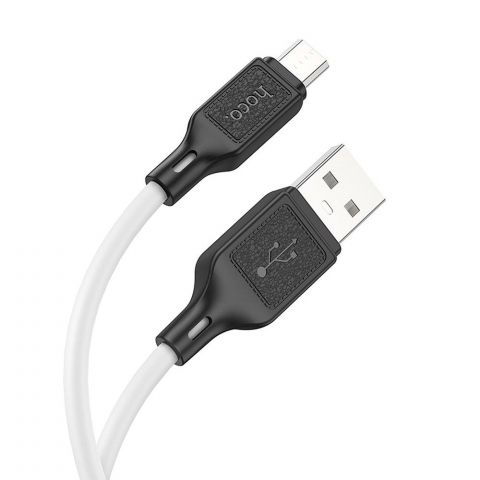 Cablu Hoco X90, USB-A la Micro USB, 2.4A, 1m, Alb [1]