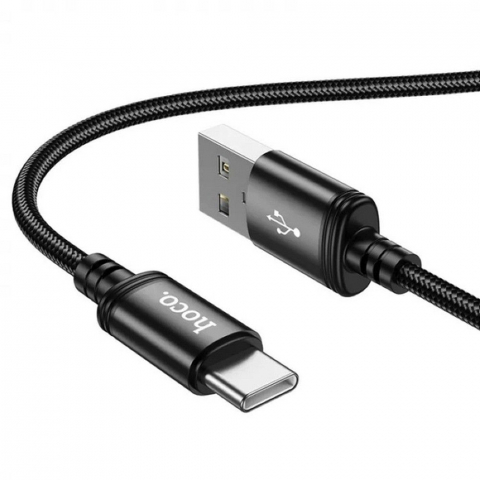 Cablu Hoco X91 USB-A la Type-C, 3A, 3m, Negru [1]