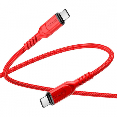 Adaptoare - Cablu Type-C la Type-C Hoco X59 – PD QC3.0, 3A, 60W, 1m, Roșu