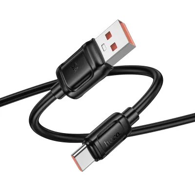 Cablu USB-A la USB-C Hoco X115, PD 100W, 5A, 1m, Black – Fast Charging [1]
