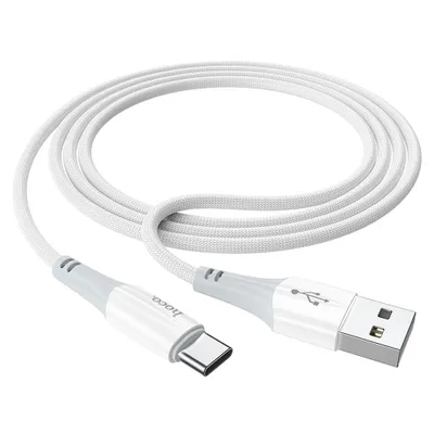 Cablu USB-A la USB-C Hoco X70, 3A, 1m, White – Fast Charging [1]