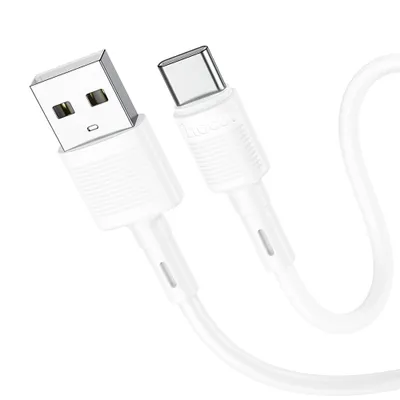 Cablu USB-A la USB-C Hoco X83, 3A, 1m, White – Fast Charging [1]