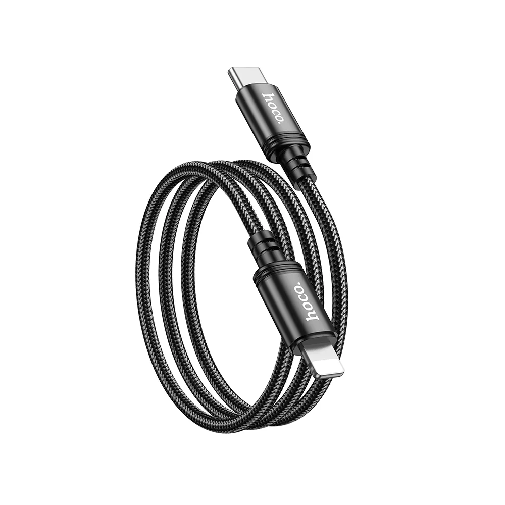 Accesorii GSM & IT - Cablu USB-C la Lightning Hoco X89, PD 20W, 1m, Negru – Încărcare Rapidă