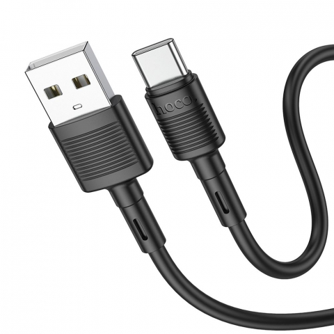 Cablu USB Hoco X83, USB-A la Type-C, 1m, 3A, Negru [4]
