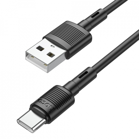 Cablu USB Hoco X83, USB-A la Type-C, 1m, 3A, Negru [3]