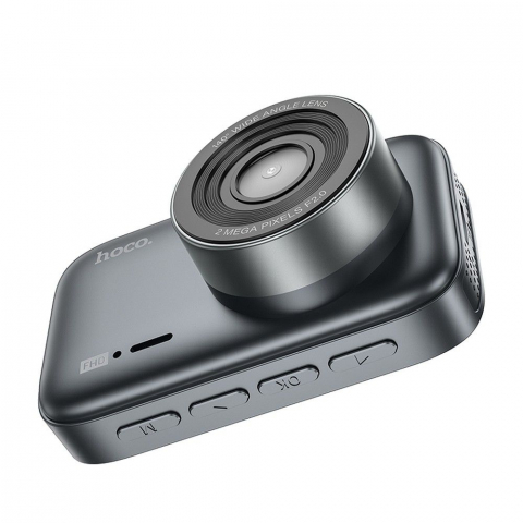 Cameră Auto Hoco cu Ecran 3" și Cameră Spate, 1080P 30fps, DV6, Gri Metalizat [2]