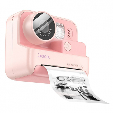 Jucarii si Gadget-uri copii - Cameră foto instant pentru Copii cu Imprimantă, Hoco,roz