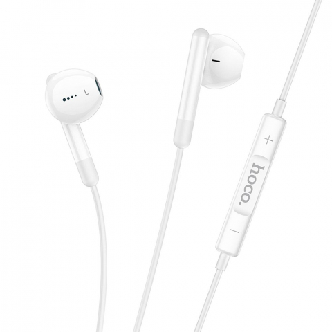 Căști Hoco cu Fir Type-C și Microfon, M93, Alb [2]