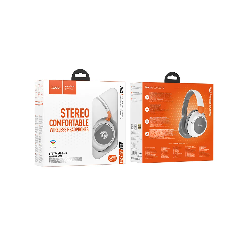 Căști Wireless Bluetooth Hoco W43, Albe [3]