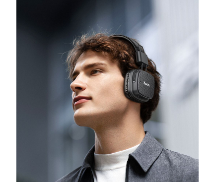 Accesorii GSM & IT - Handsfree Bluetooth HOCO W56 A2DP casti wireless negre cu microfon