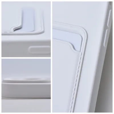 Husă Card Case albă pentru Samsung Galaxy S24 Ultra – silicon antiderapant cu slot pentru carduri [1]