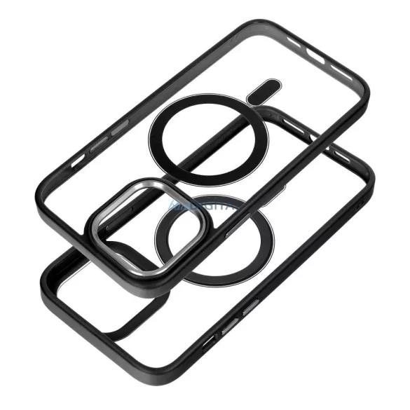 Husa Color Edge Mag Cover compatibila MagSafe iPhone 17 Pro negru [2]