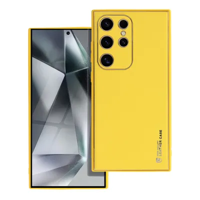 Huse - Husă din piele galbenă pentru Samsung Galaxy S24 Ultra – premium, elegantă și rezistentă