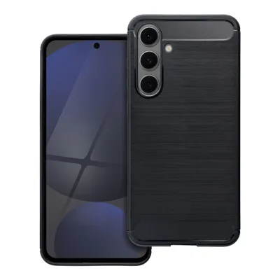 Huse - Husă neagră Samsung Galaxy S24 FE 5G – carbon fiber texture TPU, subțire și shockproof
