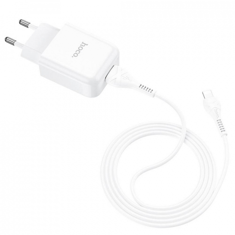 Încărcător Hoco N2 USB-A + Cablu Lightning 2A, Alb – Pachet Complet pentru iPhone [2]
