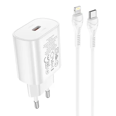 Incarcatoare - Încărcător HOCO – Port USB-C + Cablu Tip-C la Tip-C, Fast Charging PD