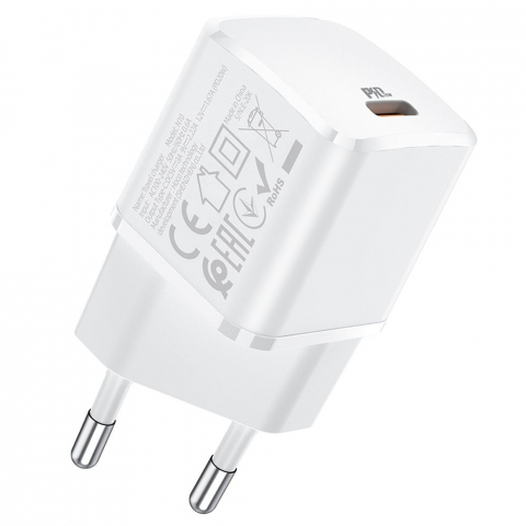 Incarcatoare - Încărcător Hoco Type-C PD 20W N10, Alb – Fast Charge pentru Dispozitive Moderne