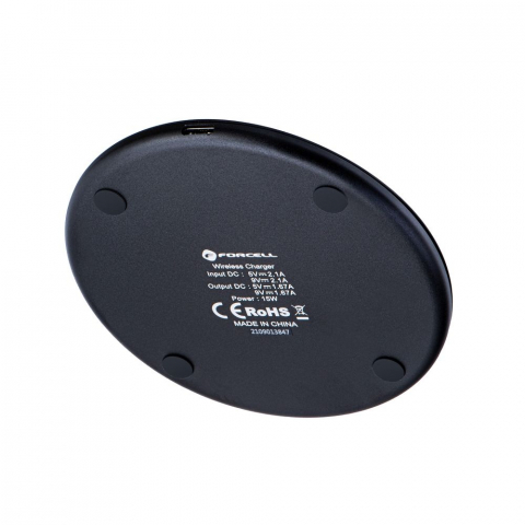 Încărcător Wireless Forcell F-Energy QI 15W + Cablu USB-C, Negru – Rapid, Elegant și Fără Fire [1]