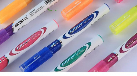 Marker cu Vopsea Glitter Paint – Culori Strălucitoare, Efect Sclipitor, pentru Creativitate [1]