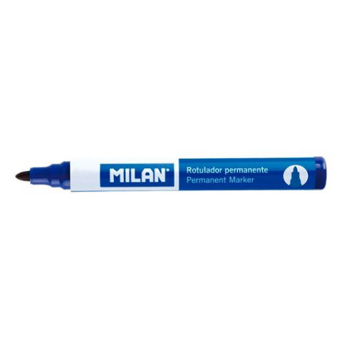 Instrumente scris - Marker Permanent Milan – Albastru, Vârf Rezistent, Scriere pe Diverse Suprafețe