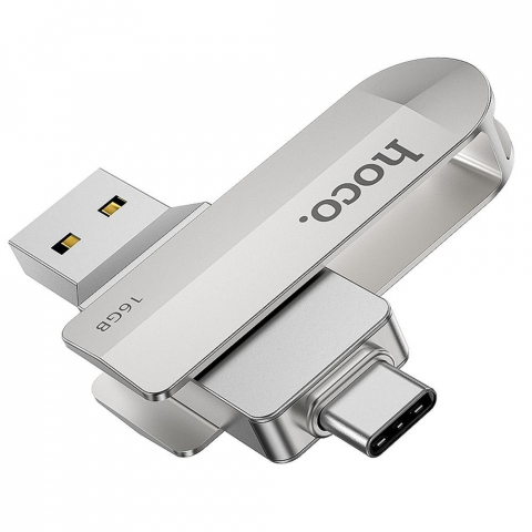 Accesorii GSM & IT - Memorie Flash Drive USB , Hoco, 16 GB, Argintiu