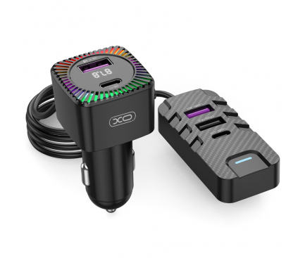 Modulator FM Bluetooth XO Design BCC13 2x USB-C 3x USB-A incarcare rapida [1]