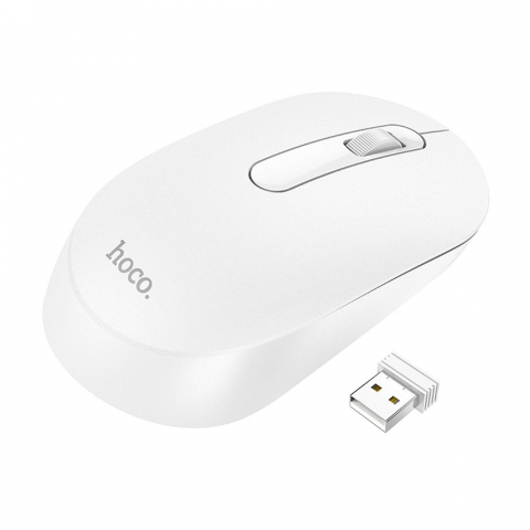 Accesorii GSM & IT - Mouse Wireless HOCO GM14 2.4G, 1200 DPI, Alb