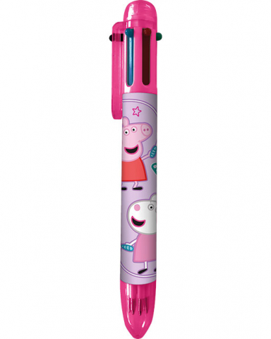 Instrumente scris - Pix Multicolor Peppa Pig – 6 Culori, Rechizită Jucăușă pentru Copii