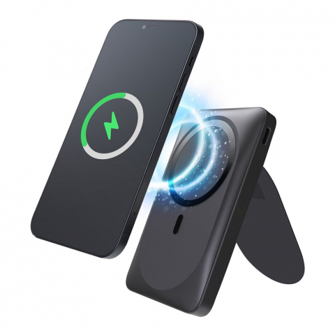 Powerbank Forcell F Energy F10K2 MagStand, Compatibil cu MagSafe, PD QC3.0, 5A, 20W, 10,000 mAh, Negru [1]