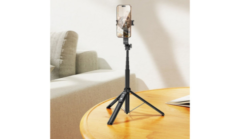 Telefoane - Selfie stick Hoco K25 trepied cu telecomanda wireless magnetic negru