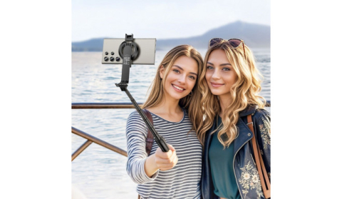 Selfie stick Hoco K25 trepied cu telecomanda wireless magnetic negru [1]