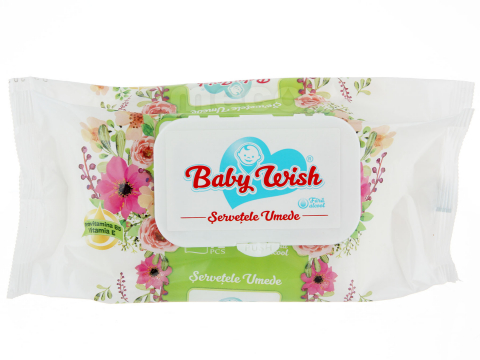 Îngrijire a Corpului - Șervețele Umede Baby Wish – Delicate și Hidratante, pentru Îngrijirea Bebelușului