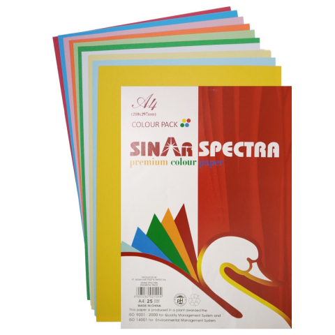 Hârtie colorată - Spectra – Set Hârtie Colorată, Foi A4, Diverse Culori Vibrante, Pentru Activități Creative