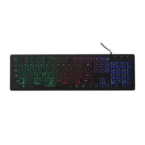 Tastatură cu fir ART USB A QWERTY cu AK-20 negru subțire și ușor [1]