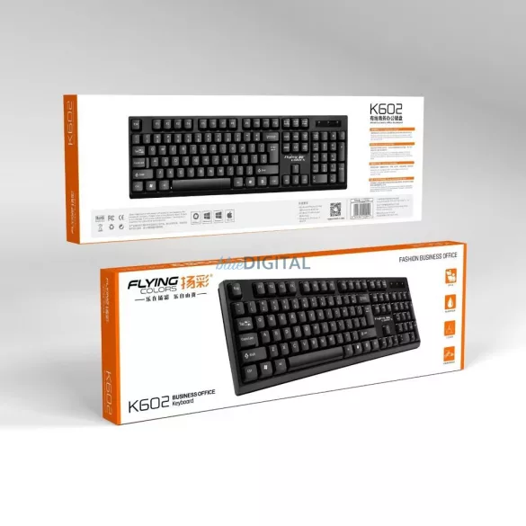Tastaturi &Mouse-uri - Tastatură cu Fir USB A QWERTY K602 – Confort și Fiabilitate Pentru Lucru Zilnic