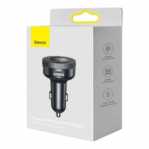 Transmițător FM Bluetooth 5.0 Baseus + Încărcător Auto 2x USB 3.4A QC3.0 – CCLH-01 [8]