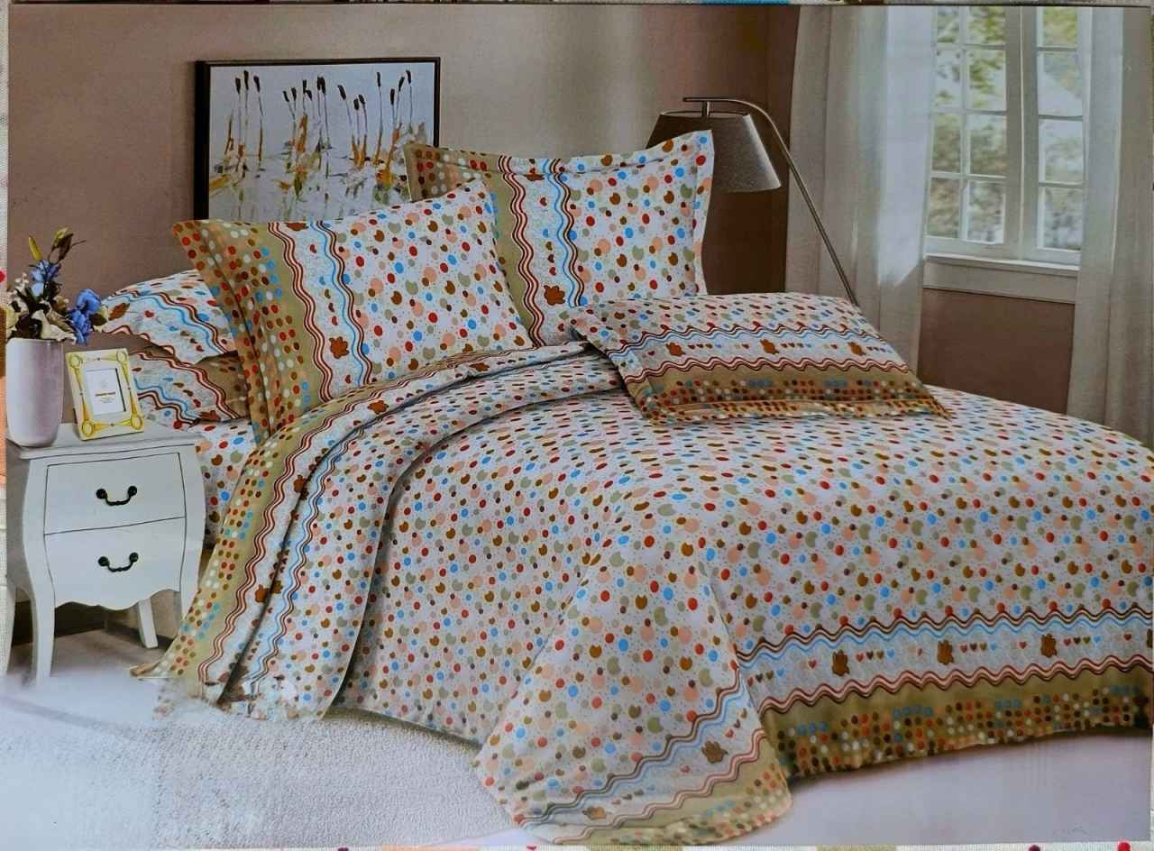 Lenjerie pat o persoana Buline Cod: S020 (170x220cm) + CADOU Prosop 50x90cm 100% Bumbac [3]