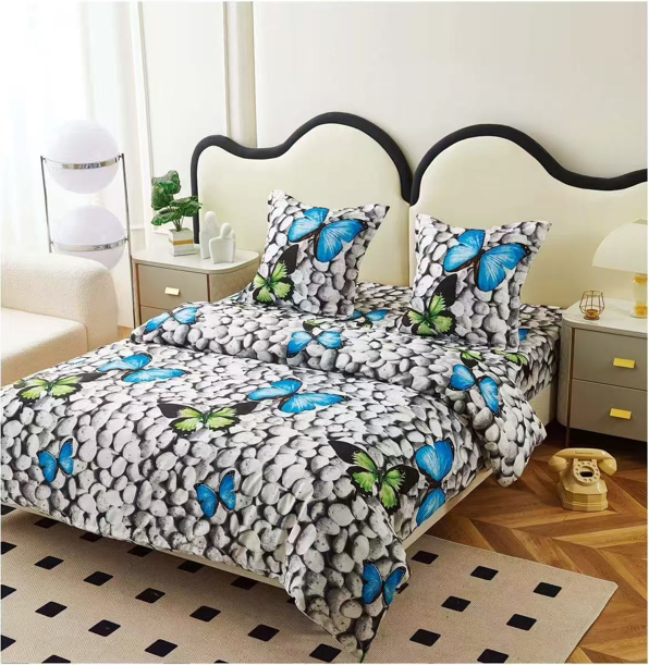 Lenjerie set 4 piese ​​​​​​​King-size Pietre  J12 (200 cm x 200-230 cm) - Pucioasa [2]