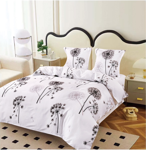 Lenjerie set 4 piese ​​​​​​​King-size Papadie Negru Q28 (200 cm x 200-230 cm) [2]