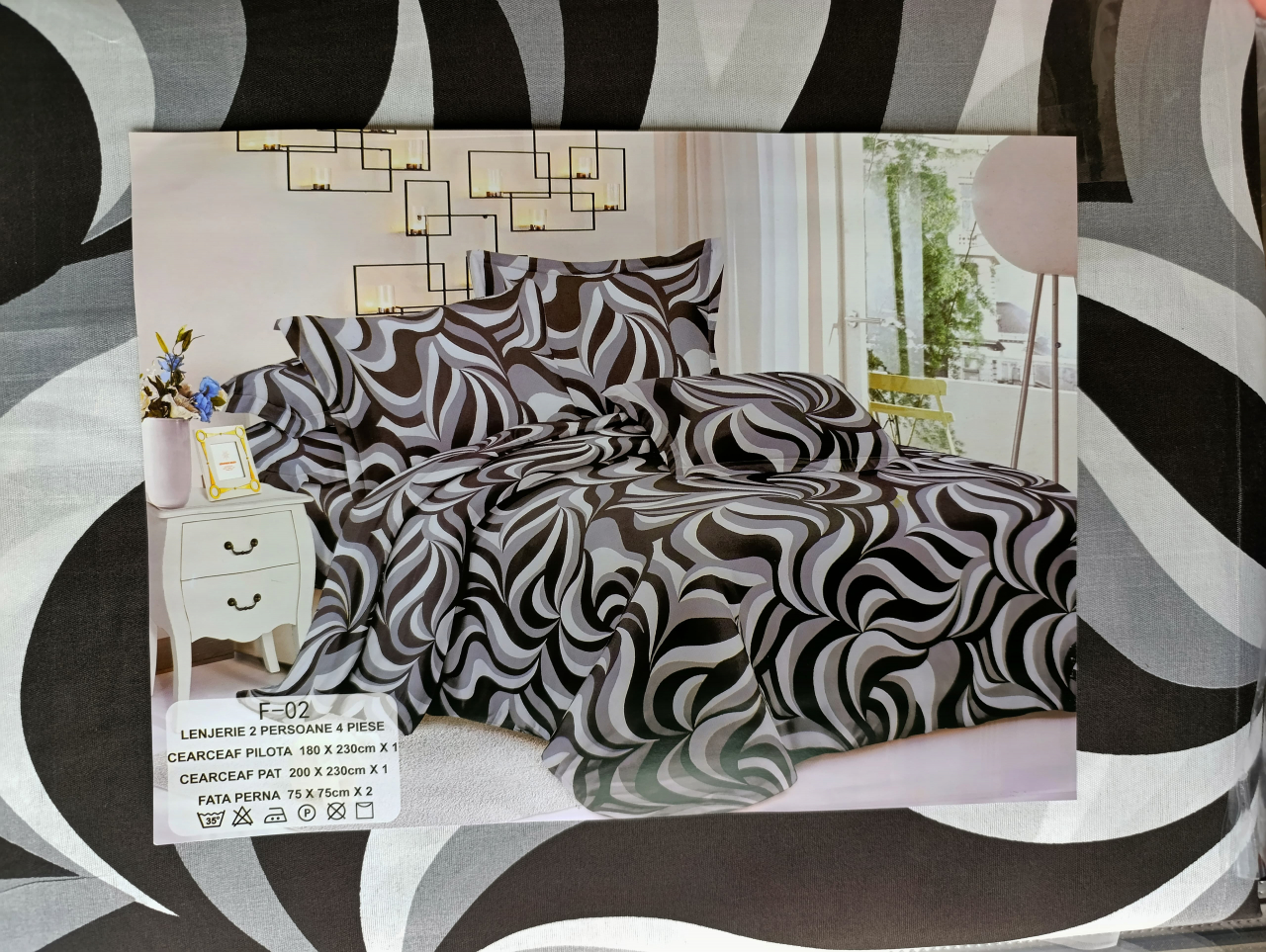 Lenjerie set 4 piese ​​​​​​​King-size Hypnosys Cod F0213 (200 cm x 200-230 cm) [3]