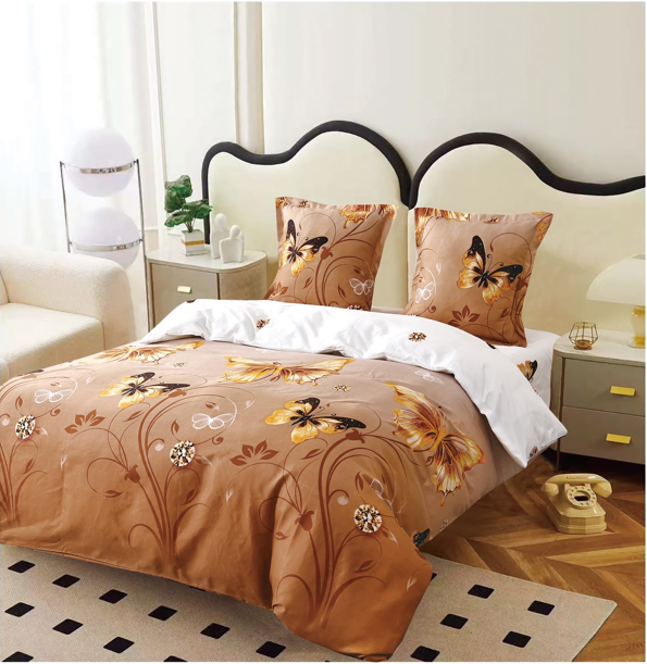 Lenjerie set 4 piese ​​​​​​​King-size Auriu Q15 (200 cm x 200-230 cm) - Pucioasa [2]
