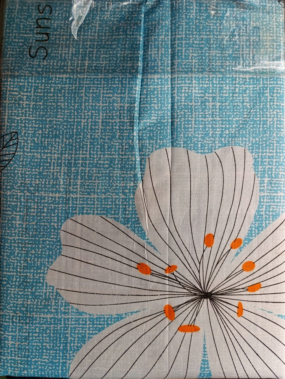 Lenjerie set 4 piese ​​​​​​​King-size Bleu SUN Cod F02117 (200 cm x 200-230 cm) [3]