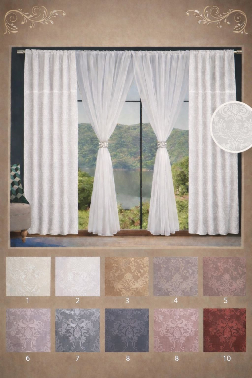 Set 2x Draperii ( 150x250cm ) + Perdea ( 400x250cm ) p112 [2]