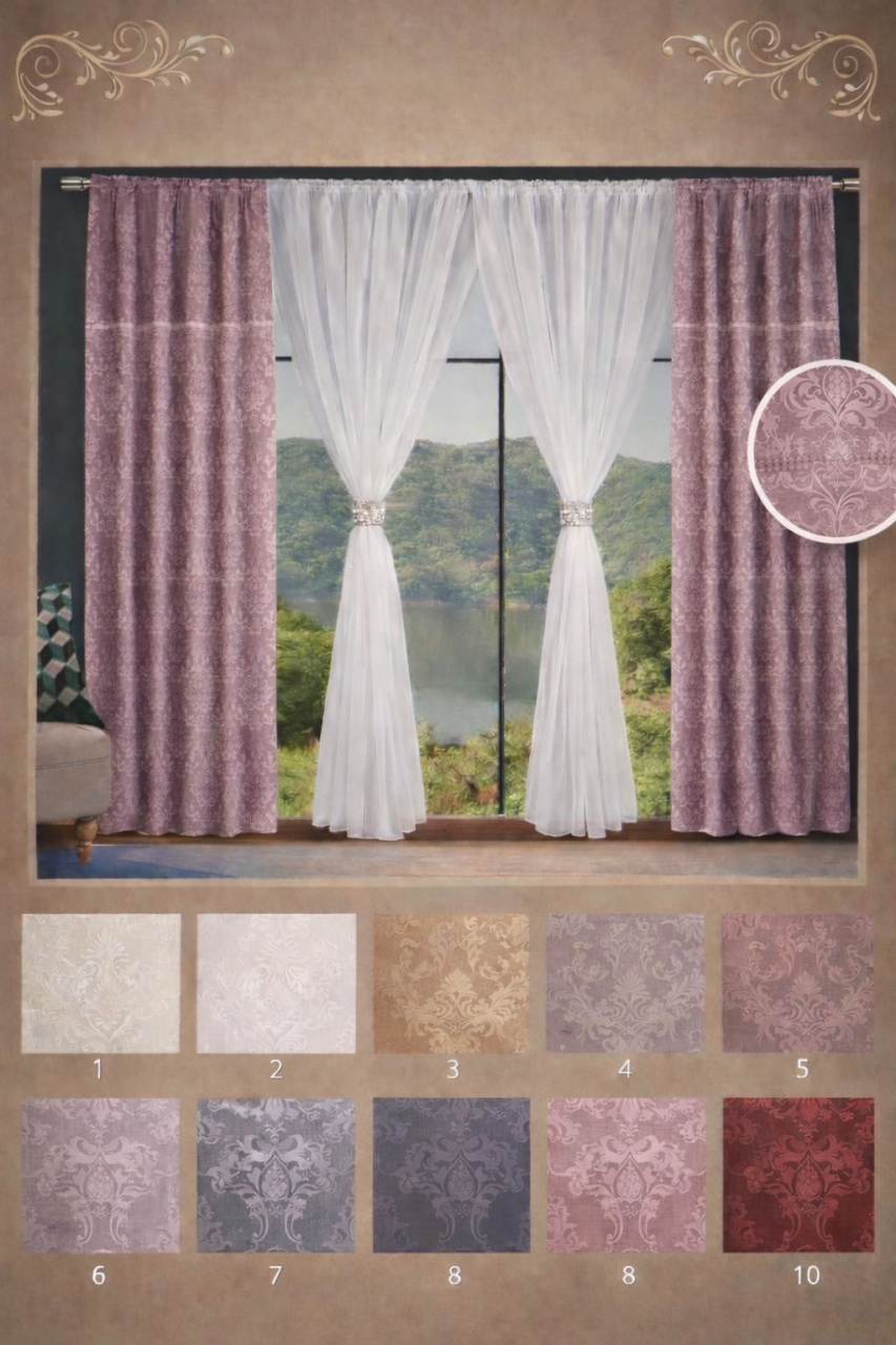 Set 2x Draperii ( 150x250cm ) + Perdea ( 400x250cm ) p112 [4]