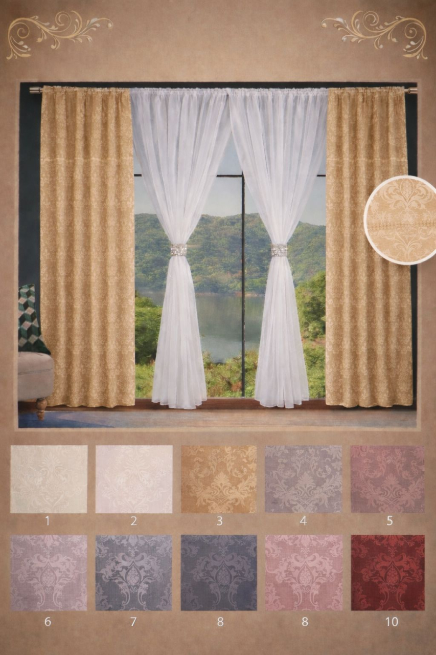 Set 2x Draperii ( 150x250cm ) + Perdea ( 400x250cm ) p112 [3]